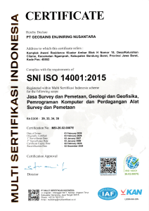KAN SERTIFIKAT PT GEOSAINS ENJINIRING NUSANTARA (14001)-1