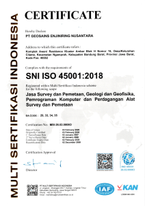 KAN - SERTIFIKAT PT GEOSAINS ENJINIRING NUSANTARA (45001)-1